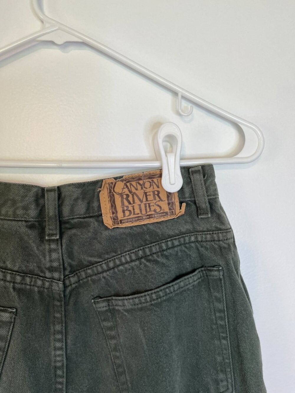 Canyon River Blues Vintage 90s Button Fly Olive Green Jeans - Picture 7 of 7